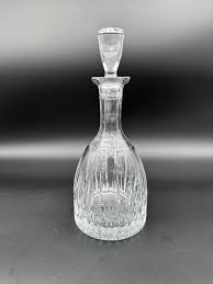Round Cut Crystal Whiskey Decanter with Stopper | eBay