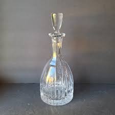 Round Cut Crystal Whiskey Decanter With Stopper - Etsy
