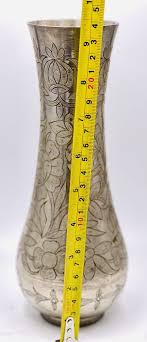 Vintage Etched Brass vase Bysarna India tall | eBay