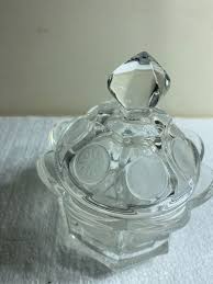 Vintage Fostoria Clear Liberty Coin Glass 1887 Dish With Lid ...