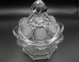 Fostoria Clear Frosted Coin Ware Dish American Eagle ...