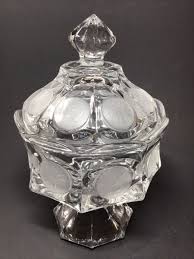 Vintage Fostoria Frosted Coin & Clear Glass Wedding Bowl ...