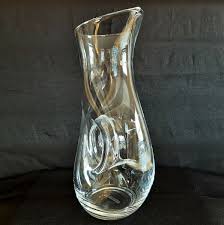 Badash Crystal Vase Pitcher Carafe Donut Hole Handmade in ...