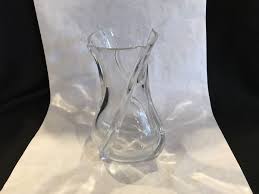 BACCARAT CRYSTAL GLASS SERPENTIN PATTERN VASE LARGE FRENCH ...