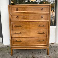Mid Century Chest of Drawers with Curved Front