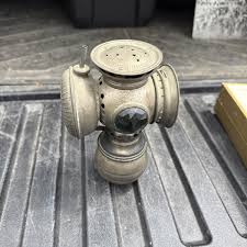 ANTIQUE THE BADGER BRASS MFG CO. "SOLAR" BICYCLE/MOTORCYCLE ...