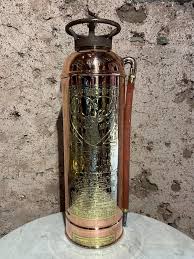 Rare Vintage Antique Elkhart Fire Extinguisher With Copper ...