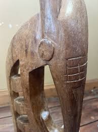 Wood Carved Chiwara Sculpture from West Africa 23 1/4" Tall MCM Unique | eBay