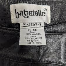 Bagatelle Vintage Black Leather Pants Relaxed Fit High Waist ...