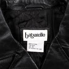Vintage Bagatelle Leather Jacket M 90s Blazer Black Womens ...