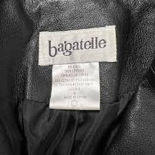 VINTAGE BAGATELLE Leather Trench Coat Black M... | Depop