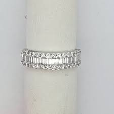 14 Karat Two Tone Diamond Ring with Mixed Shaped Diamonds 0.55 Carat Total Weight