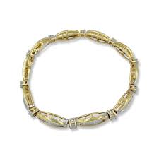 14KT Yellow Gold Diamond Tennis Bracelet - Diamond Exchange ...