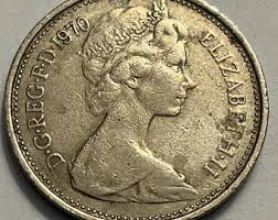 1970/1989 Queen Elizabeth II 5 Pence Coins - Etsy