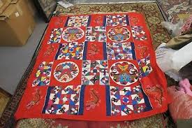 Handmade Chinese Folk Art Reversible Quilt Reptiles Bugs Bai ...
