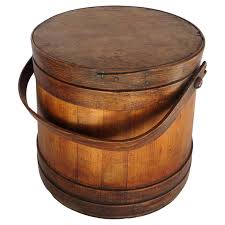 Late 19th C Authentic Shaker Wood Bucket. Pennsylvania ...