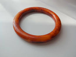 Vintage Bakelite Old Plastic Orange Bracelet Bangle | eBay
