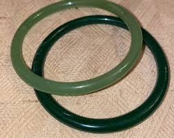 VINTAGE Chinese Peking Glass Jade Bangles (set of 2) - Etsy