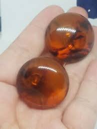 Vintage Retro Brown Root Beer Marbled Bakelite Large Clip on ...