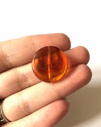 Tortoise Shell Round Circle Brown Beads, 21mm Beads, Big ...