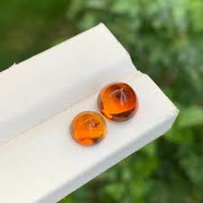 7.40 Carat Loose Dual Sugarloaf Madeira Citrine Cabochon ...