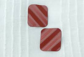 COROCRAFT by CORO Terracotta Metal Wavy Rectangle Stud ...