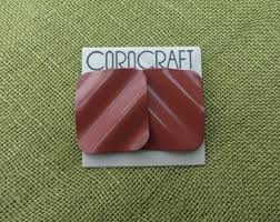 COROCRAFT by CORO Terracotta Metal Wavy Rectangle Stud ...
