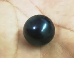 Huge 16mm natural south sea genuine dark black round loose ...