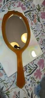 Vintage Hand Beveled Mirror Marbled Pearlescent with ...