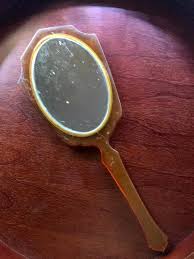 Vintage Celluloid Bakelite Green Art Deco Beveled Hand ...