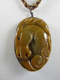 Large Horse Carved Pendant Necklace - Etsy