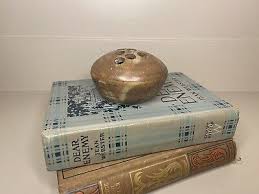 3” Ceramic Art Pottery Flower Frog Brown 6 Holes Rustic ...