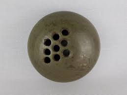 Vintage STUDIO ART POTTERY Green Ikebana Frog Steck Vase ...