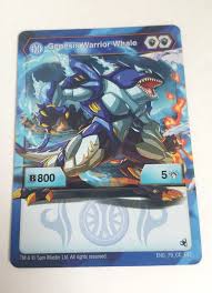 New Bakugan Evolutions Genesis Warrior Whale Card Brawler ...