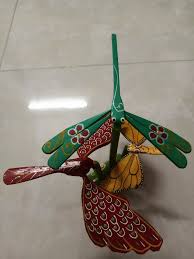 Set of 3 Self Balancing Bamboo Dragonflies Birds Butterflies Handmade Vietnam | eBay