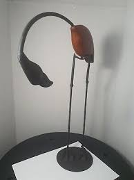 Solid Wood Metal Sculpture Statue Art Bird Standing Flamingo | eBay