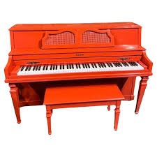 Newly Lacquered Baldwin Piano with Ivory Keys at 1stDibs
