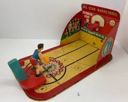 Vintage Marx Tin Litho Mechanical Basketball Game | Vintage ...