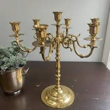 Baldwin Brass Candelabra 7 Arm Polished Brass Candlestick ...