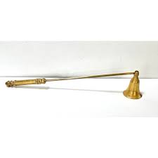 Vintage Brass Candle Snuffer & Match Striker | Chairish