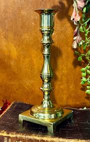 Vintage Solid Brass MCM Candlestick Mid Century Mondern ...