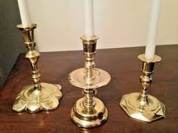 Baldwin Brass Candlesticks Solid Brass Wedding Set Of Three (3) Different Styles | eBay
