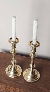 1910s A Pair of Tall ANTIQUE High-quality EDWARDIAN Solid Brass Candlesticks - Etsy Sweden