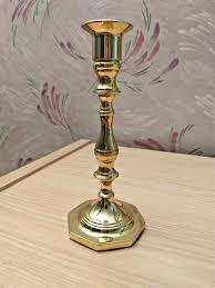 Vintage Baldwin Polished Brass 7" Taper Round Base ...