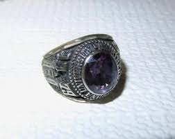 Vintage 10K Solid White Gold Men's College Class Ring With Amethyst Stone- Size 10 1/2 - 19.9 Grams - Northern Arizona University NAU 1979 - Etsy UK