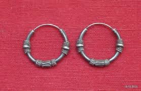 vintage antique ethnic tribal old silver hoop earrings belly ...
