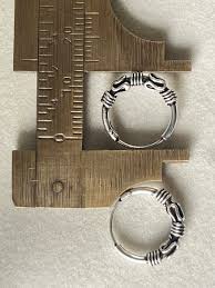 925 Small Size 15mm Silver Bali Hoops Earrings in 92.5 ...