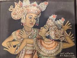 Vintage Hand Painted Indian Women in Hand Carved Wooden Frame, Unique Indian Art | eBay