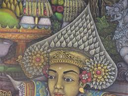 BALI BALINESE ART TRADTIONAL WATERCOLOUR ON FABRIC SIGNED I K MUDRA | eBay