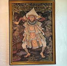 Original Acrylic Vintage Painting of Balinese Dancer by Wayan Lantur - Etsy